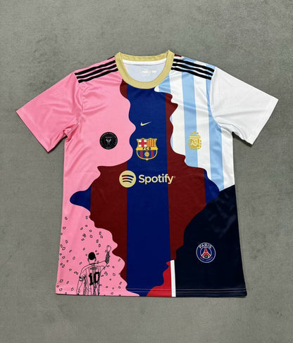 Lionel Messi Barcelona + Argentina Legend Special Jersey Trikot Maillot Soccer Shirt