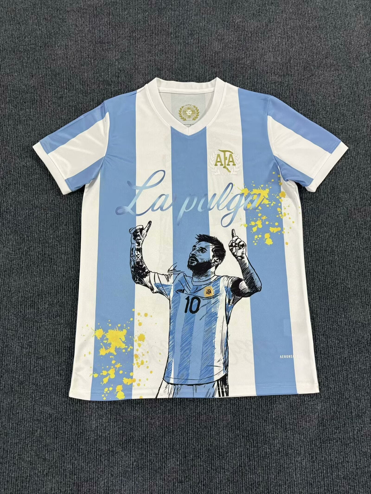 Lionel Messi GOAT Argentina Champion Special Jersey Trikot Maillot Soccer Shirt