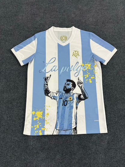 Lionel Messi GOAT Argentina Champion Special Jersey Trikot Maillot Soccer Shirt