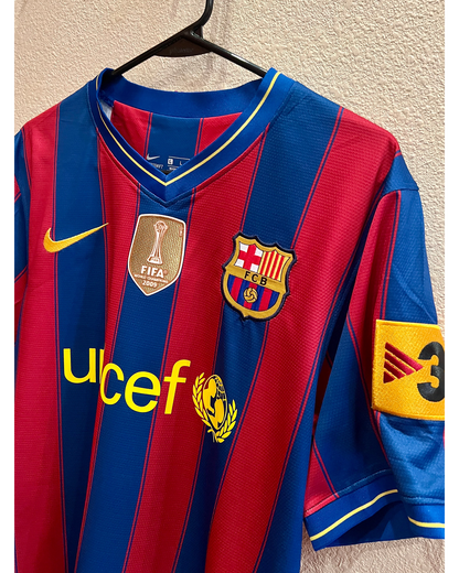 Lionel Messi Barcelona 2009-2010 Home Retro Football Jersey