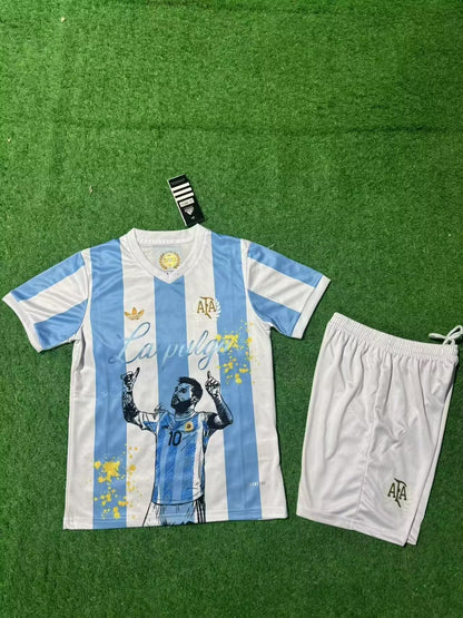 Lionel Messi GOAT Argentina Champion Special Jersey Trikot Maillot Soccer Shirt