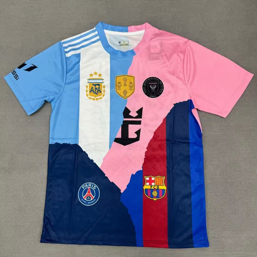 Lionel Messi GOAT Combo All Teams Commemorative Jersey Trikot Maillot Soccer Shirt