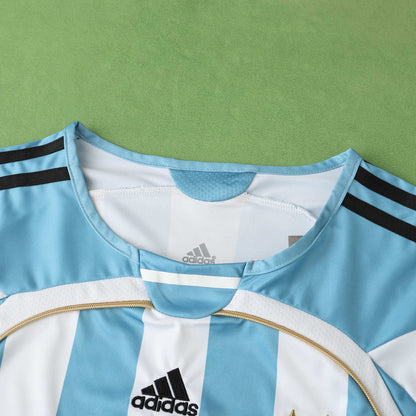 Lionel Messi Argentina 2006 World Cup Retro Soccer Jersey Maillot Trikot Maglia