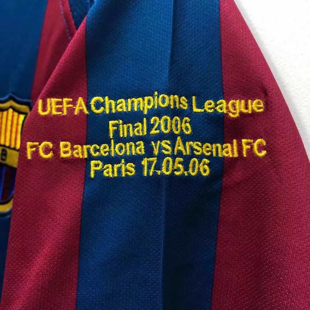 Lionel Messi #30 Barcelona 2006 Champions League Final Retro Football Jersey Soccer Shirt
