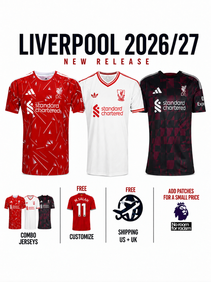 Combo Liverpool 3 Jerseys 26/27 for $89.90 Free Shipping Worldwide