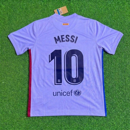 Lionel Messi #10 Barcelona 2021-22 Season Retro Jersey Trikot Soccer Shirt