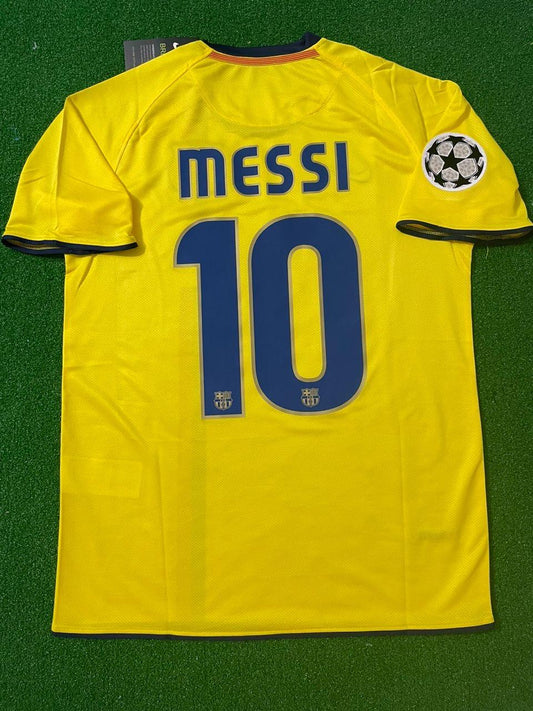 Lionel Messi 2008-09 Barcelona Yellow Retro Jersey