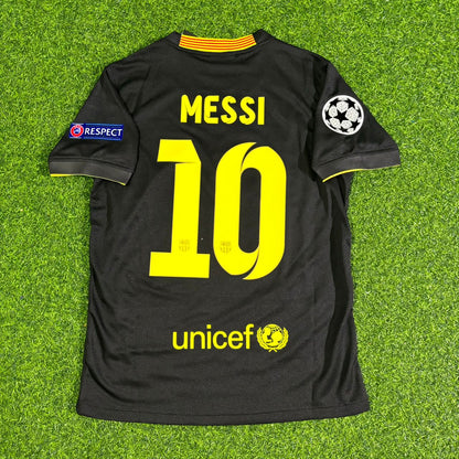 Lionel Messi #10 Barcelona 2013-2014 Black Retro Football Jersey