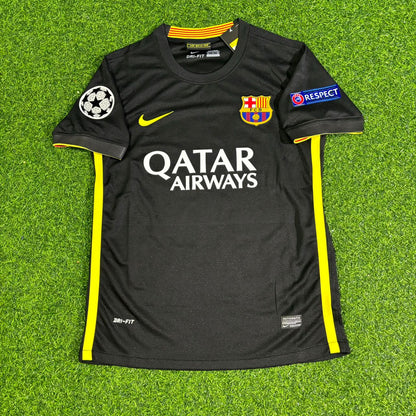 Lionel Messi #10 Barcelona 2013-2014 Black Retro Football Jersey