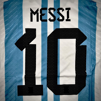 Lionel Messi Argentina 2022 World Cup Final Home Jersey Maillot Trikot Maglia