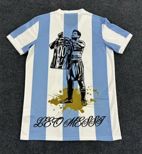 Lionel Messi GOAT Argentina Champion Special Jersey Trikot Maillot Soccer Shirt