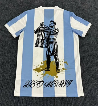 Lionel Messi GOAT Argentina Champion Special Jersey Trikot Maillot Soccer Shirt
