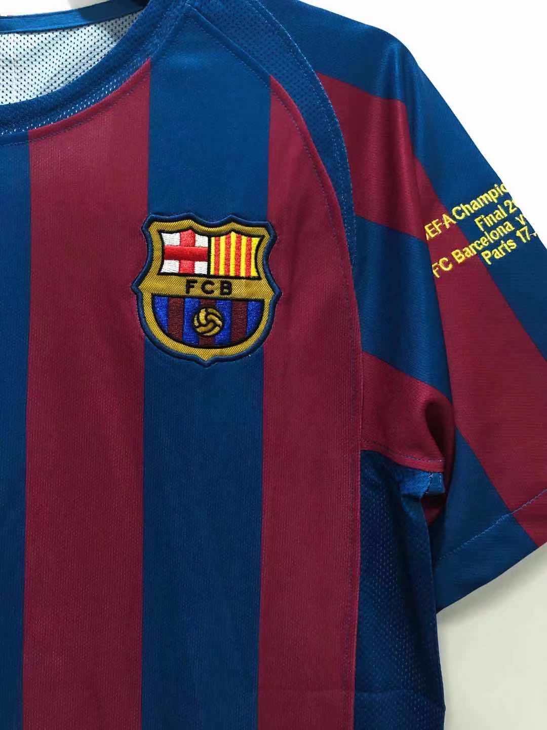 Lionel Messi #30 Barcelona 2006 Champions League Final Retro Football Jersey Soccer Shirt