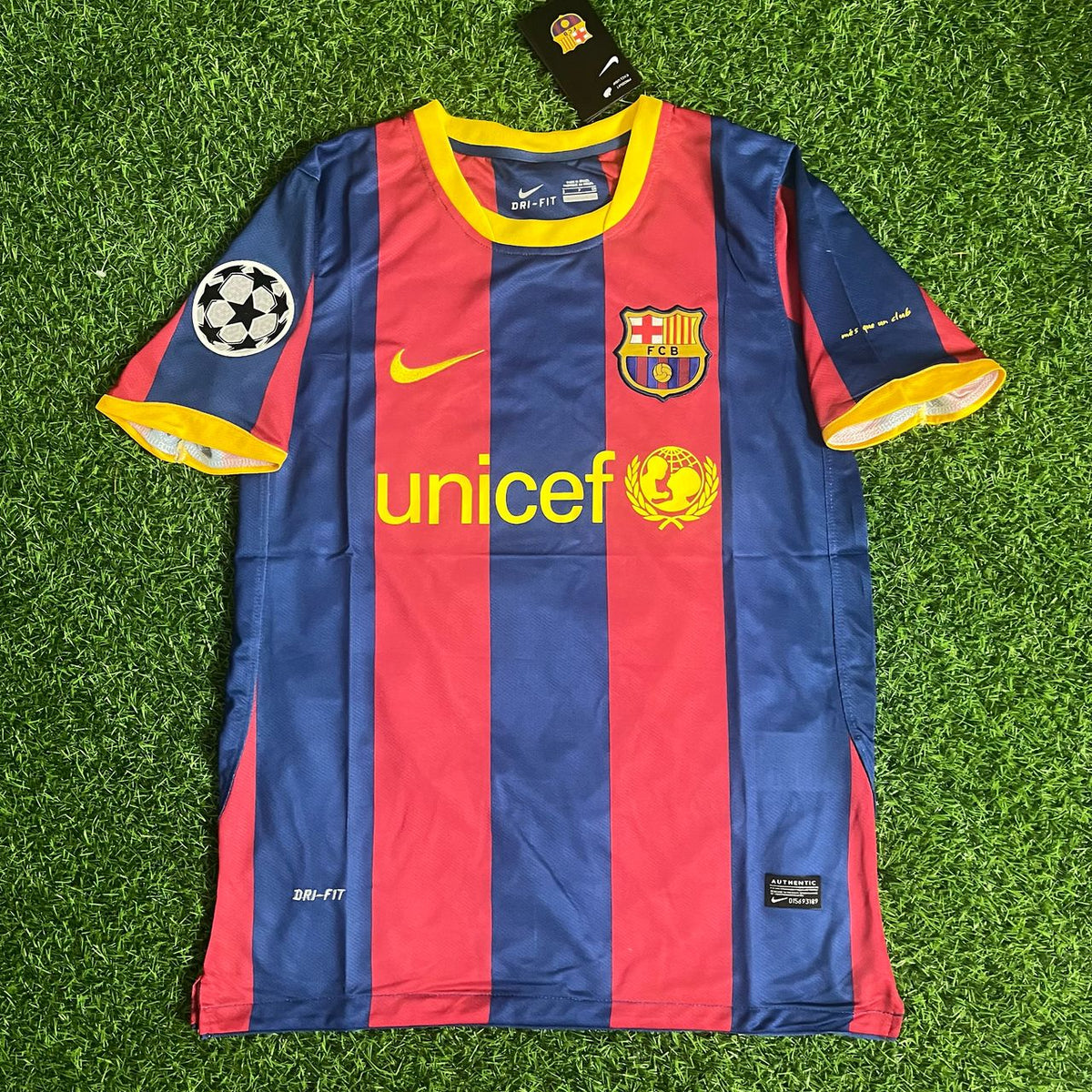 Andrés Iniesta 8 - FC Barcelona 2010 Home Blue Red Kit Jersey Trikot Maillot