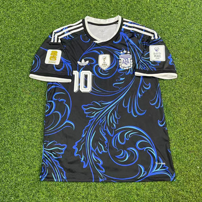 Lionel Messi #10 Argentina 2026 World Cup Golden Patch Football Jersey Kit