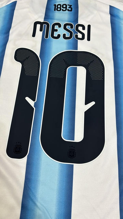 Lionel Messi #10 Argentina 2026 World Cup Home Legacy Patch Long Sleeve Football Jersey