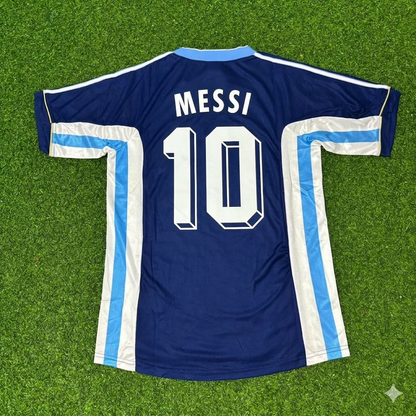 Lionel Messi #10 Argentina Blue Retro Football Jersey