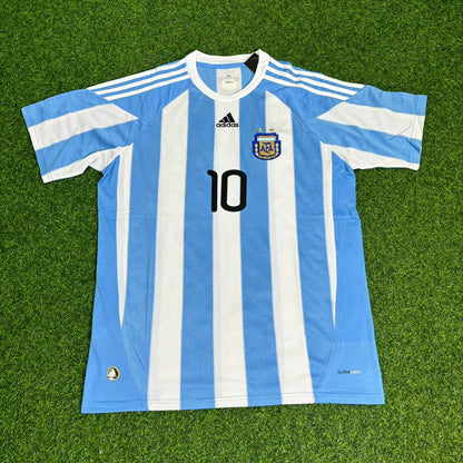 Lionel Messi 10- 2010 World Cup Argentina Retro Jersey