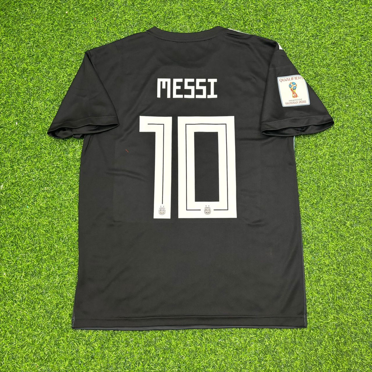 Lionel Messi Argentina 2018 World Cup Black Retro Football Jersey
