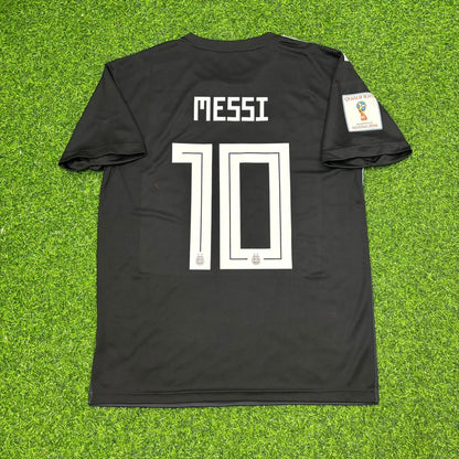 Lionel Messi Argentina 2018 World Cup Black Retro Football Jersey