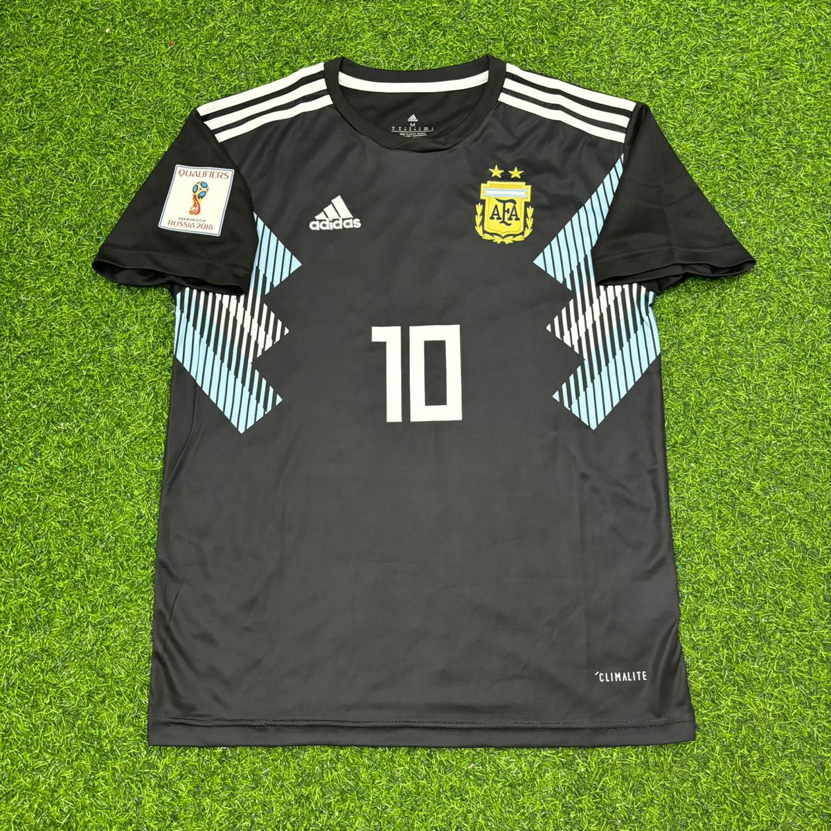 Lionel Messi Argentina 2018 World Cup Black Retro Football Jersey