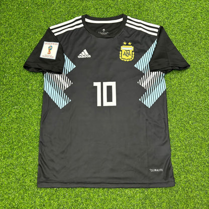 Lionel Messi Argentina 2018 World Cup Black Retro Football Jersey