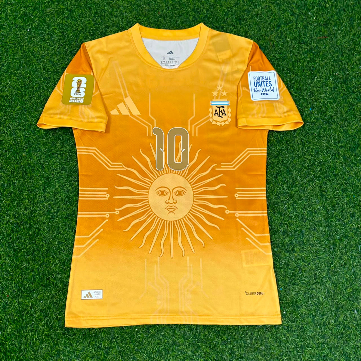 Lionel Messi Argentina 2026 World Cup Golden Special Edition Football Jersey Trikot Maillot