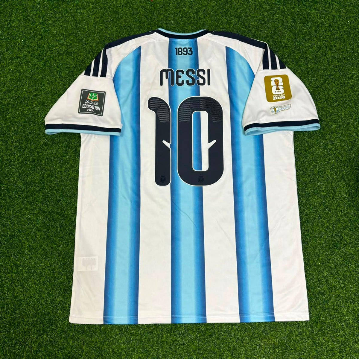 Lionel Messi Argentina 2026 World Cup Home Legacy Patch Football Jersey