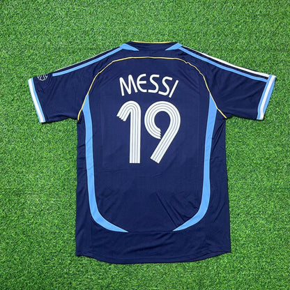 Lionel Messi Argentina 2006 World Cup Dark Blue Home Retro Football Jersey Kit