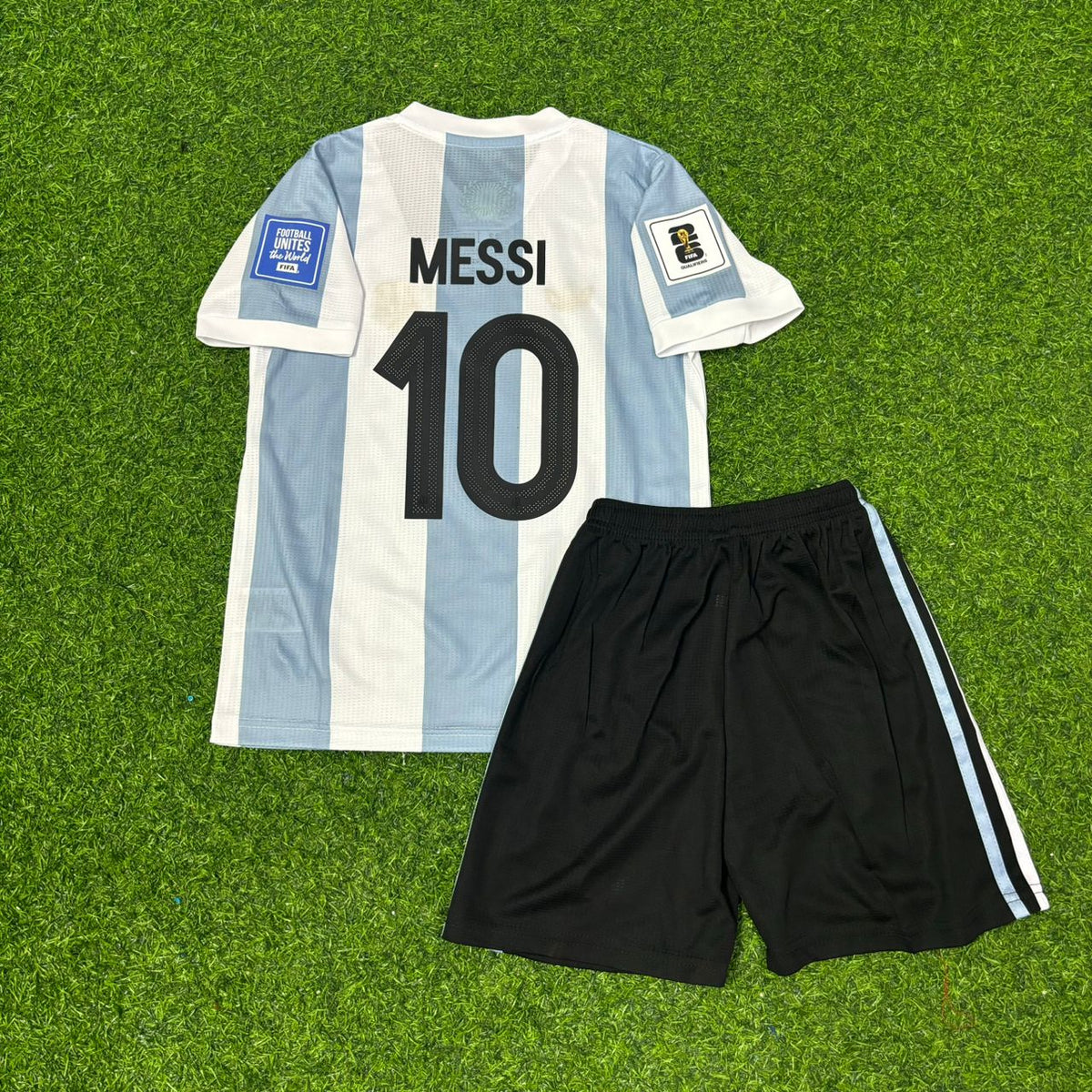 Lionel Messi Argentina Special 2026 World Cup Children Football Jersey Set
