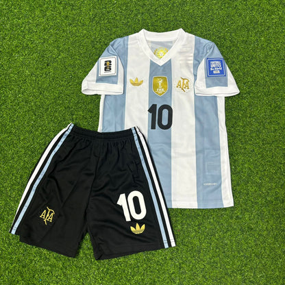 Lionel Messi Argentina Special 2026 World Cup Children Football Jersey Set