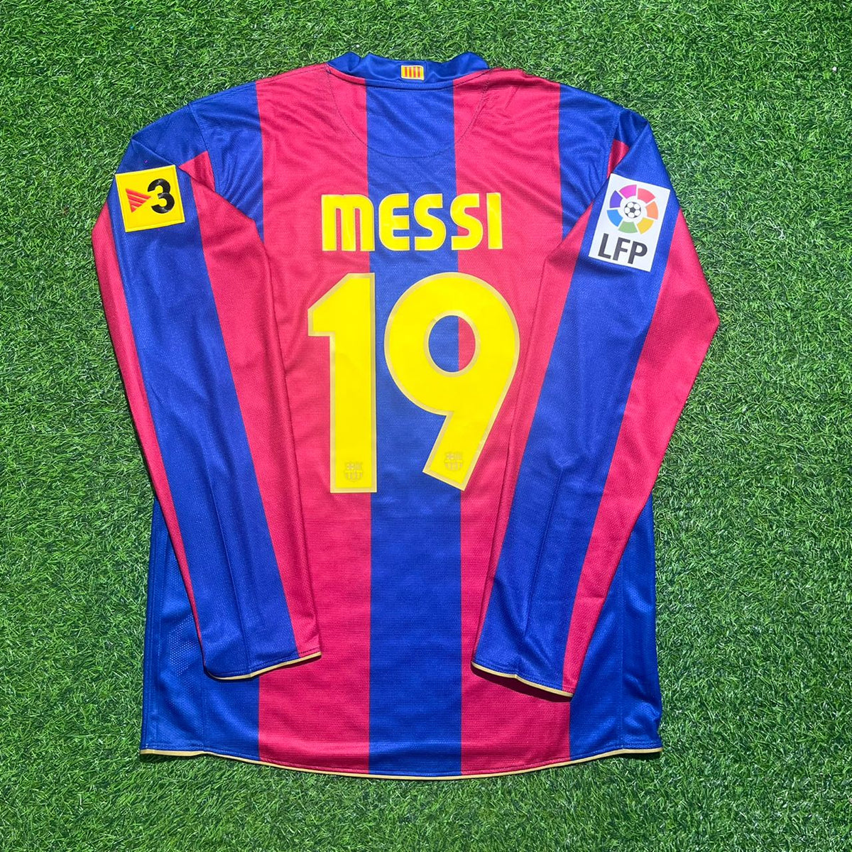 Lionel Messi Barcelona 2007-2008 Retro Football Jersey