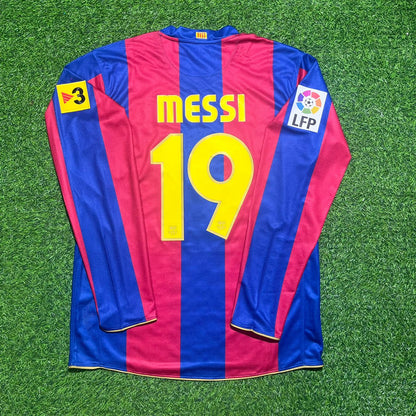 Lionel Messi Barcelona 2007-2008 Retro Football Jersey
