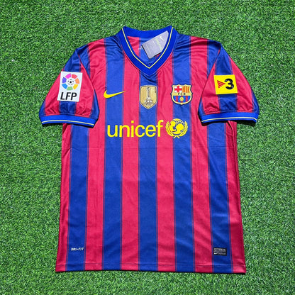 Lionel Messi Barcelona 2009-2010 Home Retro Football Jersey