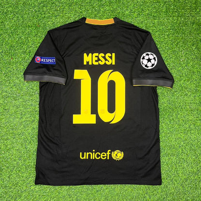 Lionel Messi #10 Barcelona 2013-2014 Black Retro Football Jersey