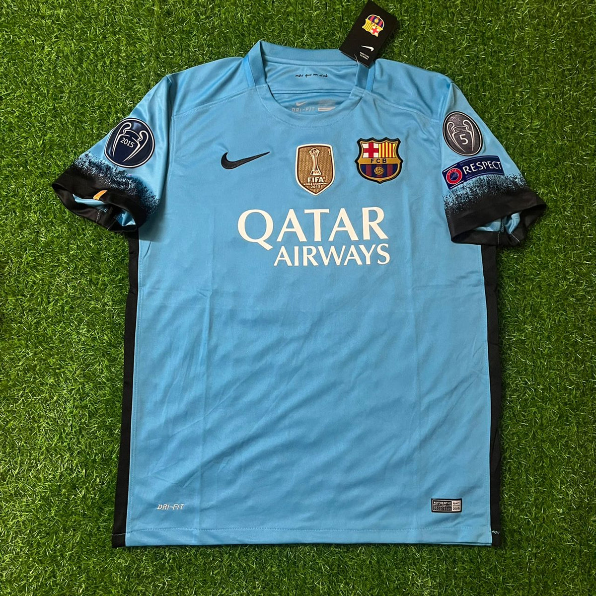 Lionel Messi Barcelona 2015-2016 Champions League Retro Jersey Maillot Trikot Maglia