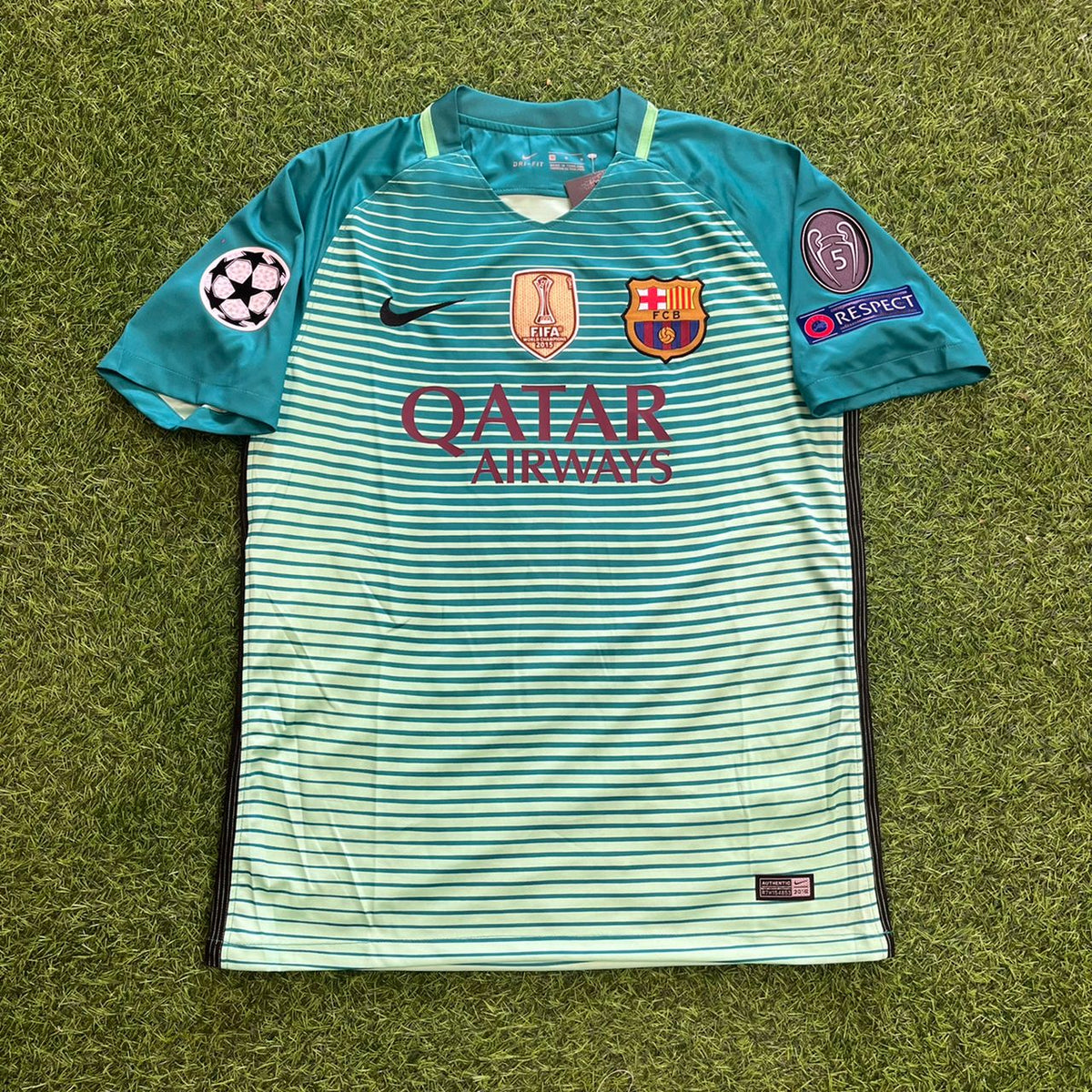 Lionel Messi #10 – Barcelona 2016/17 Away Retro Jersey Trikot Maillot Soccer Shirt