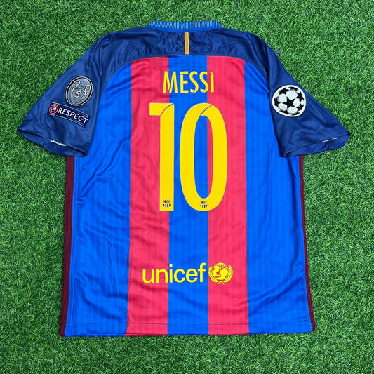 Lionel Messi Barcelona 2016–2017 Home Retro Football Jersey Kit
