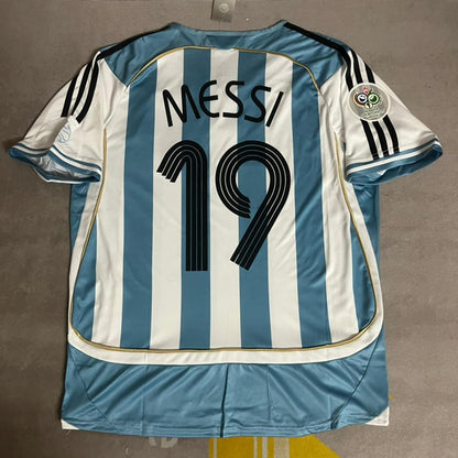 Lionel Messi Argentina Retro Jersey Maillot Trikot Maglia Soccer Shirt