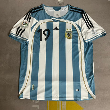 Lionel Messi Argentina Retro Jersey Maillot Trikot Maglia Soccer Shirt