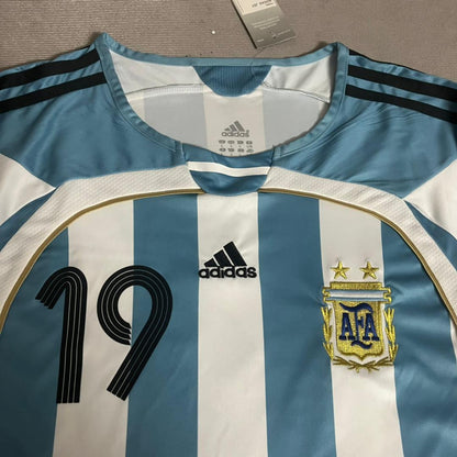 Lionel Messi Argentina Retro Jersey Maillot Trikot Maglia Soccer Shirt