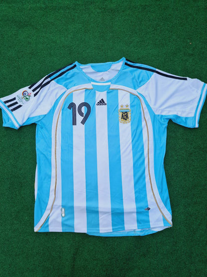 Lionel Messi Argentina 2006 World Cup Retro Soccer Jersey Maillot Trikot Maglia